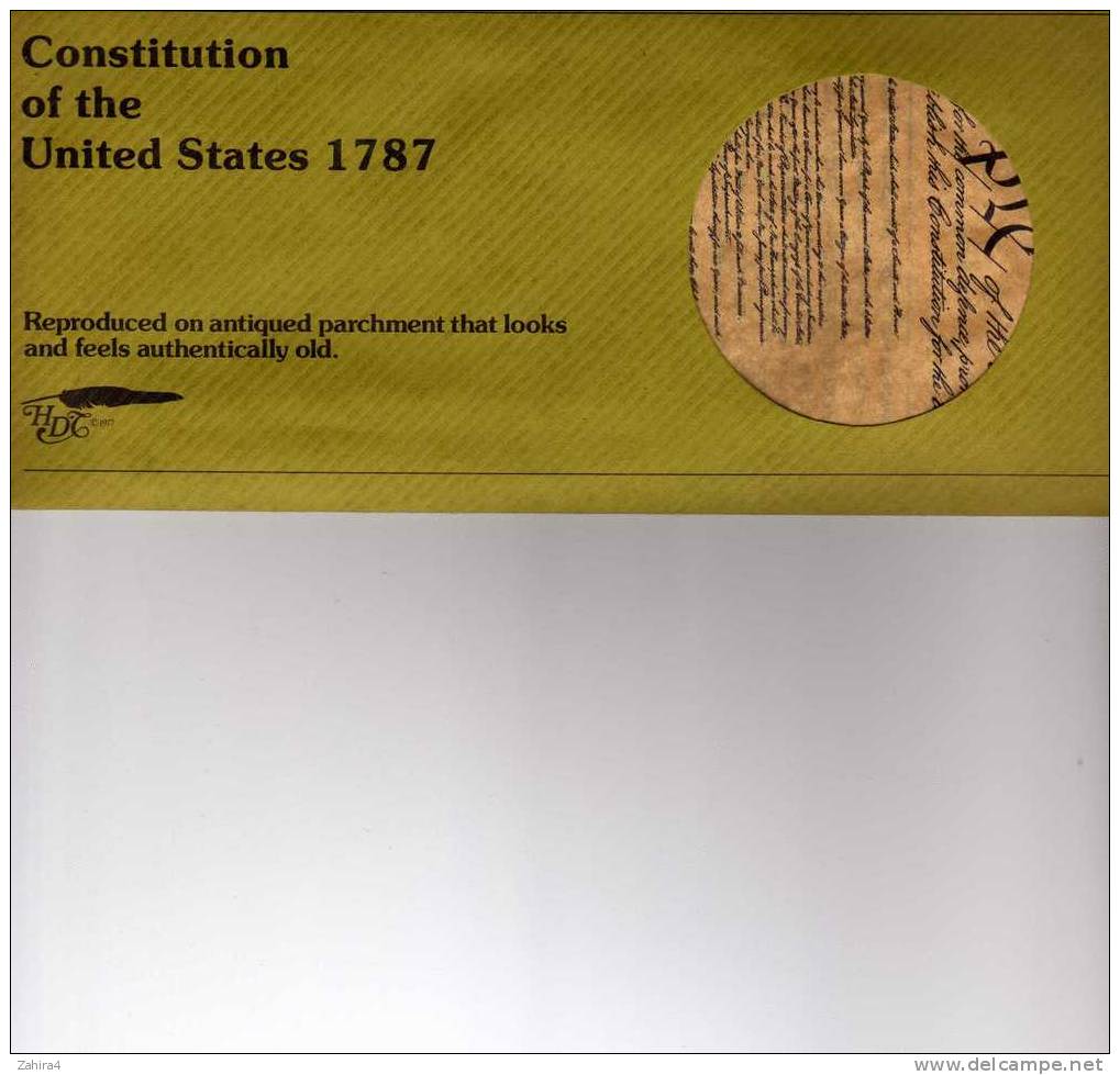 Constitution of the United States 1787 - 12 x 18 Parchment Poster