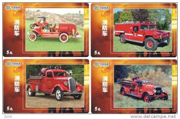 A04249 China Fire Engine 4pcs - Pompieri