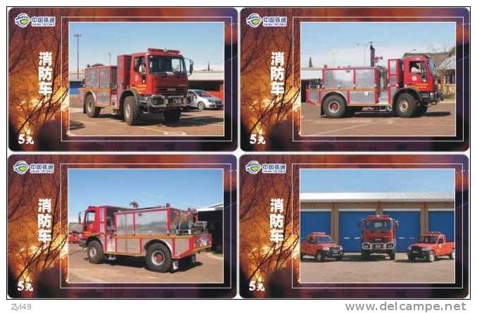 A04250 China Fire Engine 4pcs - Brandweer