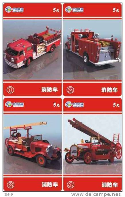 A04253 China Fire Engine 4pcs - Pompieri