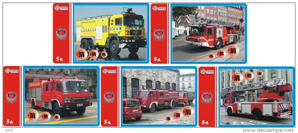 A04256 China Fire Engine 5pcs - Feuerwehr