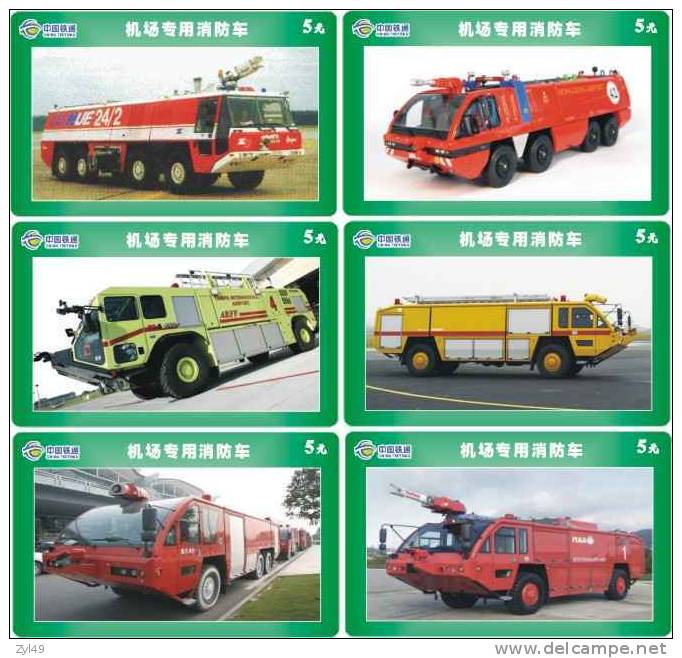 A04260 China Fire Engine 6pcs - Bomberos