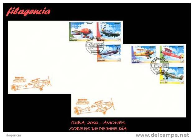 AMERICA. CUBA SPD-FDC. 2006 HISTORIA DE LA AVIACIÓN - FDC