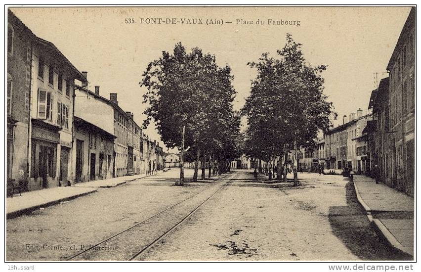 Carte Postale Ancienne Pont De Vaux - Place Du Faubourg - Pont-de-Vaux