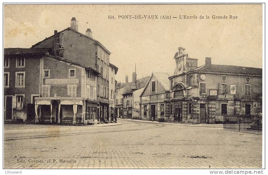 Carte Postale Ancienne Pont De Vaux - Entrée De La Grande Rue - Pont-de-Vaux