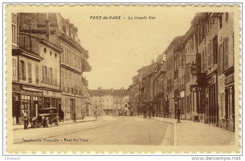 Carte Postale Ancienne Pont De Vaux - La Grande Rue - Pont-de-Vaux