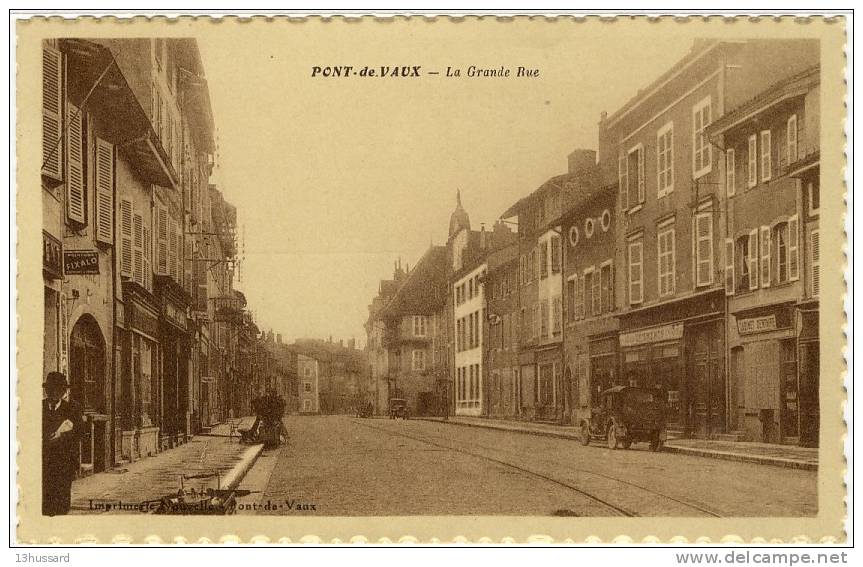 Carte Postale Ancienne Pont De Vaux - La Grande Rue - Pont-de-Vaux