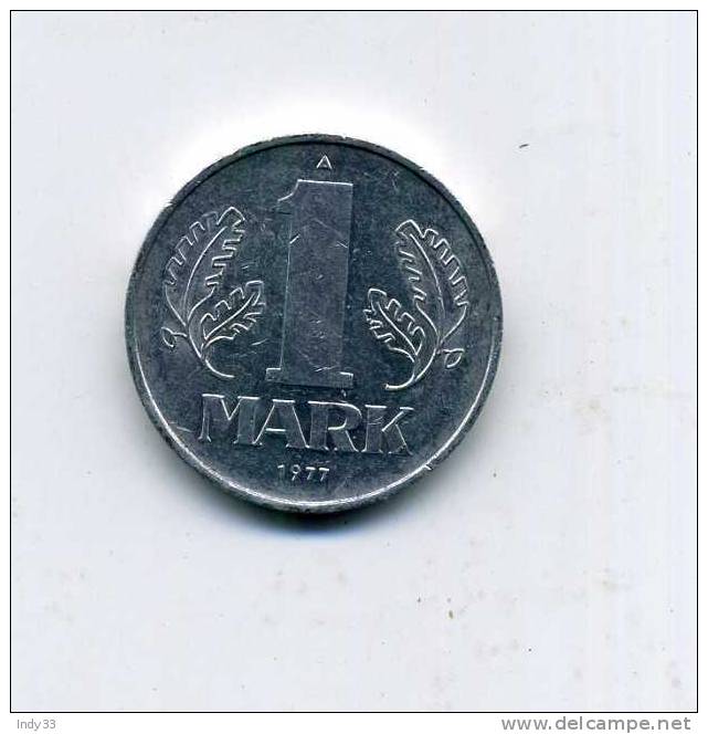 - MONNAIE ALLEMAGNE RDA . 1 MARK 1977 - 1 Mark