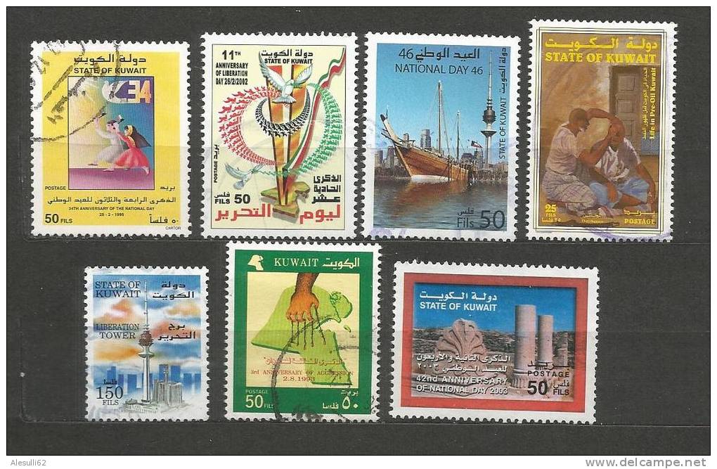 Kuwait Lot Lotto  N. 1288-1630-1636-1496-1411-1280-1684/US - Koweït