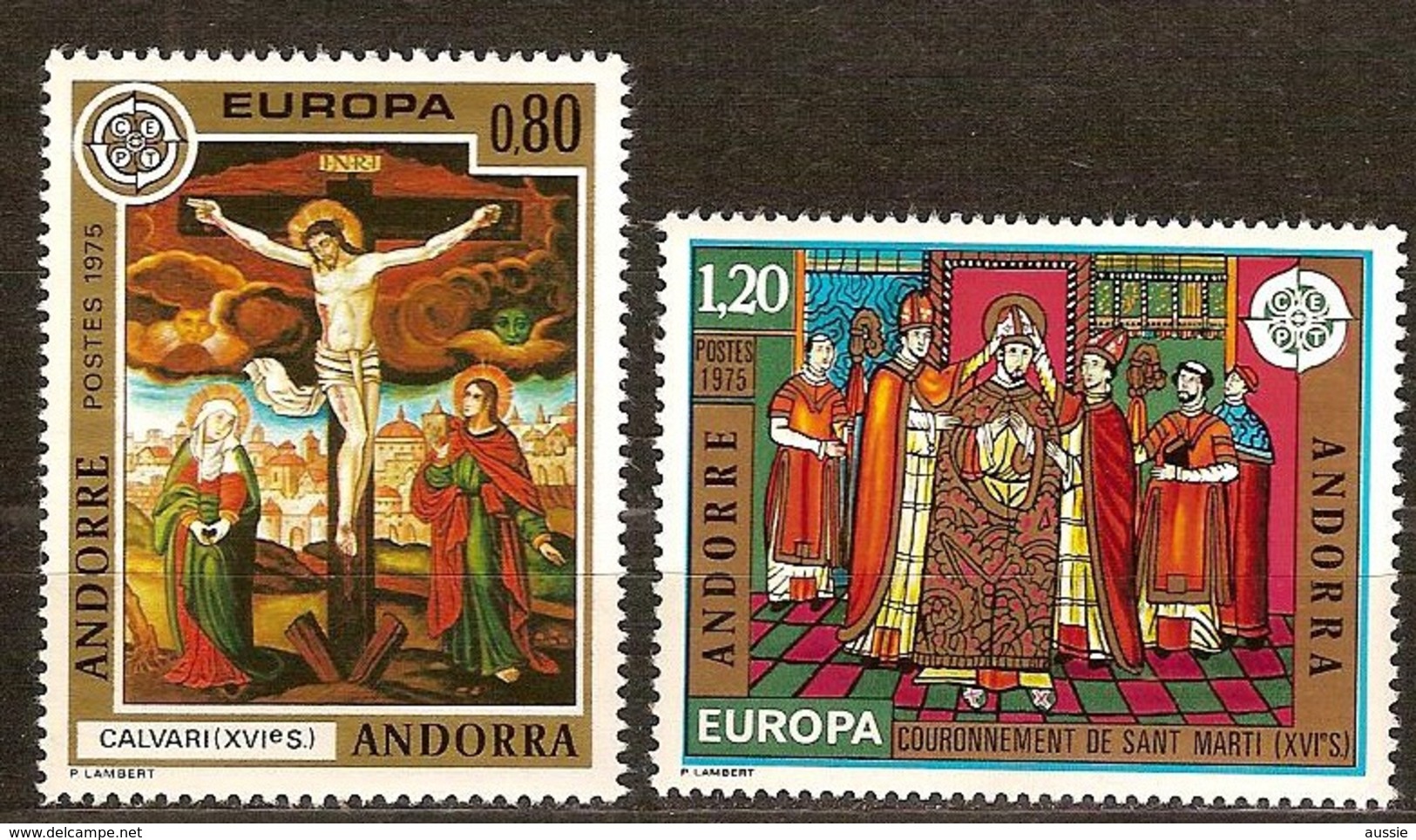 Andorra Andorre Français CEPT 1975   Yvertnr. 243-44 *** MNH Cote 18,50 Euro - 1975