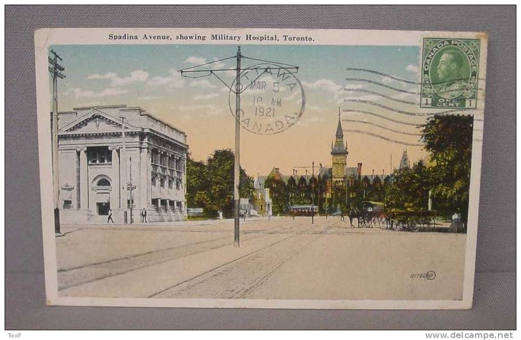 Spadina Avenue, Showing Military Hospital, Toronto - The Valentine &Sons Publishing Co, Ltd. Toronto And Winnipeg - Toronto