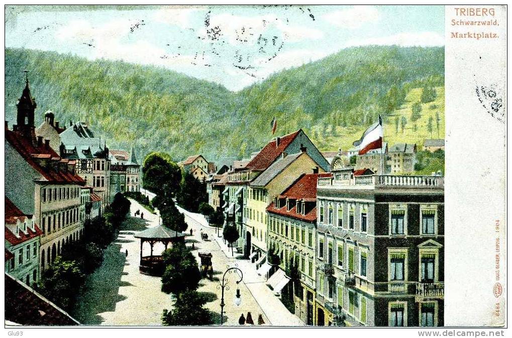 CPA - Triberg (Allemagne) - Marktplatz - Schwarzwald - Place Du Marché - Forêt Noire - Triberg