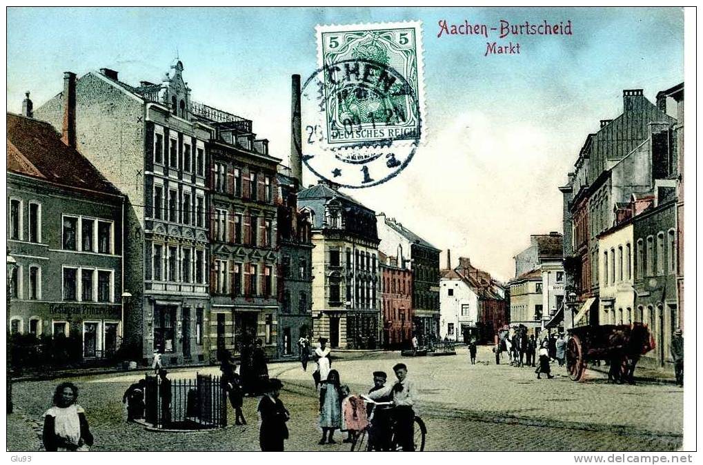 Lot 3 CPA - Aachen (Allemagne) - Burtscheid - Markt - Friedrich Wilhelm Platz - Dom - Aachen