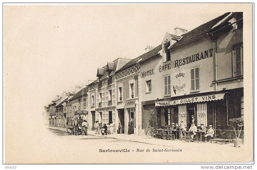 78 --SARTROUVILLE--Rue De Saint-Germain--Hôtel Restaurant M.Gillet - Transport Source Parot - Sartrouville