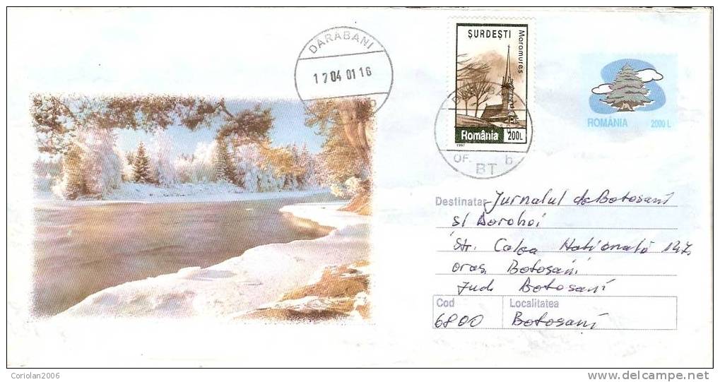 Romania / Postal Stationery / Cancellation DARABANI - Nature