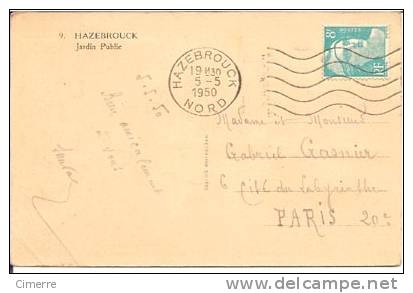 59 HAZEBROUCK Jardin Public 1950 - Hazebrouck