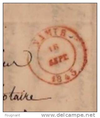 BELGIQUE : 1845:Précurseur:NAMUR Pour MARCHE.Oblit.Namur Double Cercle Rouge+.avec Texte. - 1830-1849 (Unabhängiges Belgien)