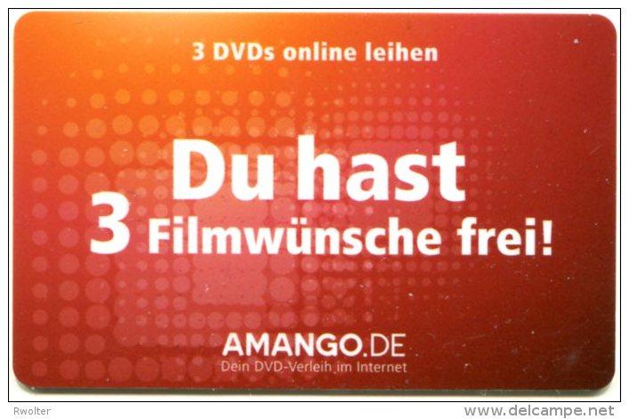@+ Carte Cadeau - Gift Card : AMANGO 3 Film - Allemagne (verso MUSTER). - Cadeaubonnen En Spaarkaarten