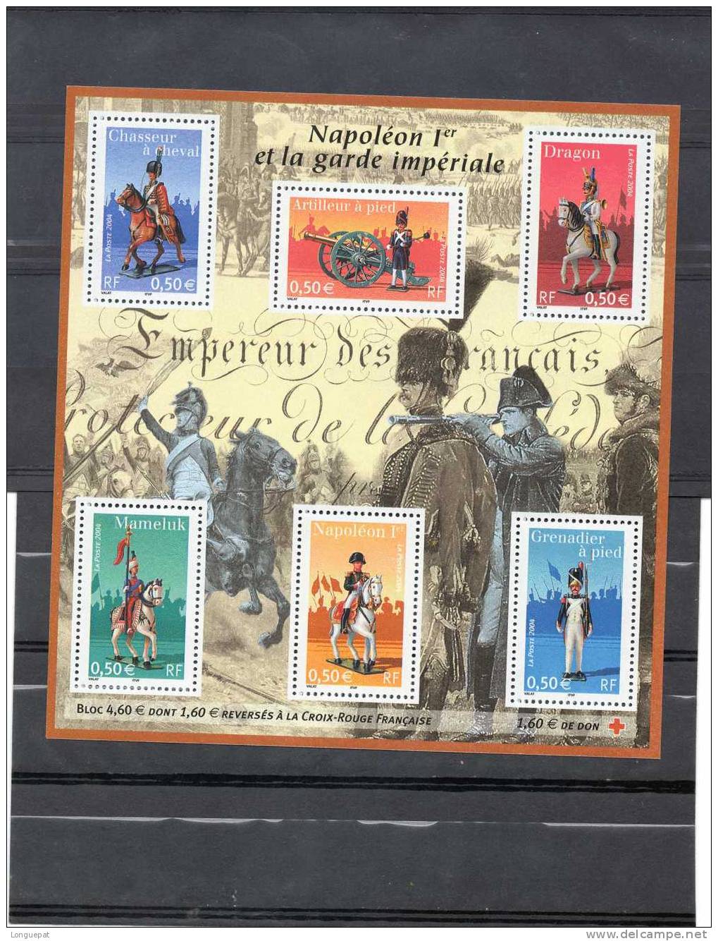 FRANCE :   Personnages Célébres : Napoléon 1er Et Sa Garde Impériale : Napoléon 1er, Chasseur à Cheval, Artilleur à Pied - Napoléon