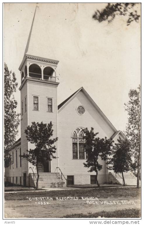 Rock Valley Iowa, Christian Reformed Church On C1910s Vintage Real Photo Postcard - Sonstige & Ohne Zuordnung
