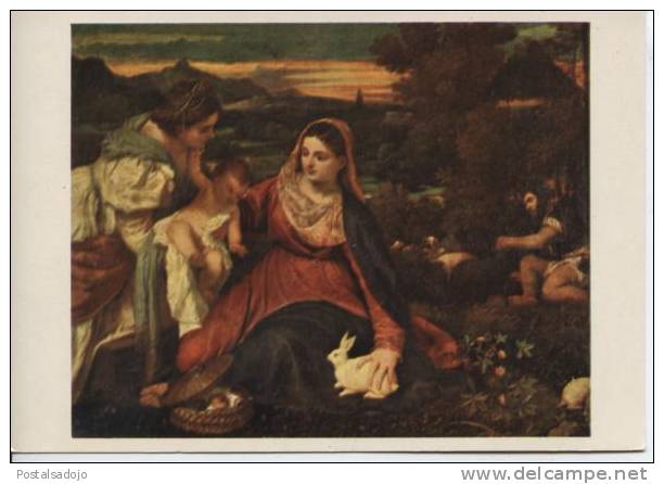 (ART345) TIZIANO . LA VIERGE AU LAPIN - Pintura & Cuadros