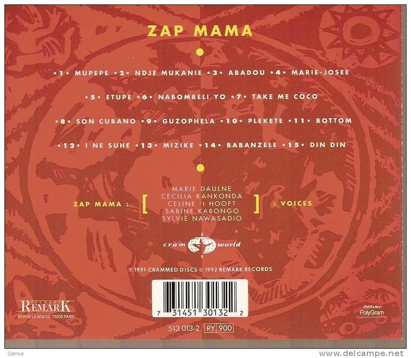 ZAP  MAMA °°° CD 15 TITRES - Soul - R&B