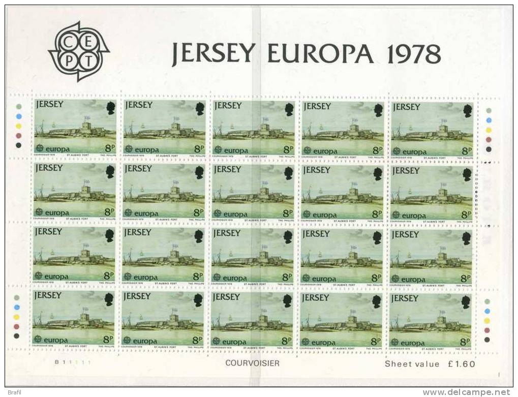 1978 Europa C.E.P.T.,  Jersey Minifogli, Serie Completa Nuova (**) - 1978