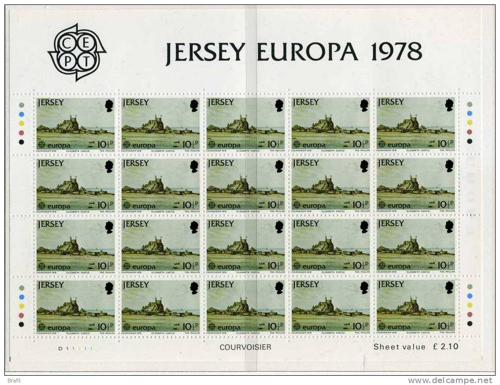 1978 Europa C.E.P.T.,  Jersey Minifogli, Serie Completa Nuova (**) - 1978