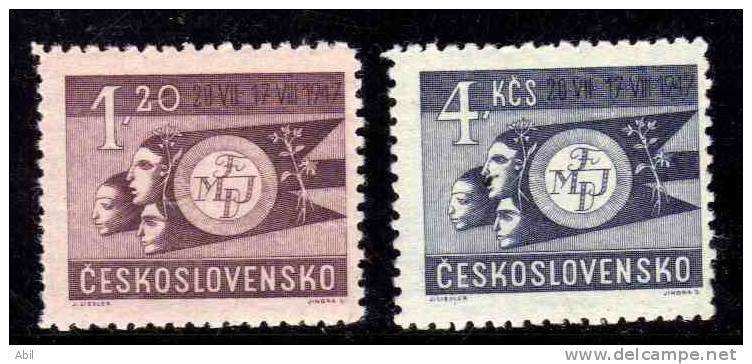 Tchécoslovaquie 1947 N°Y.T. : 449 Et 450** - Neufs