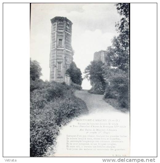 Carte Postale : Montfort L'amaury, Ruines De L'ancien Donjon - Montfort L'Amaury