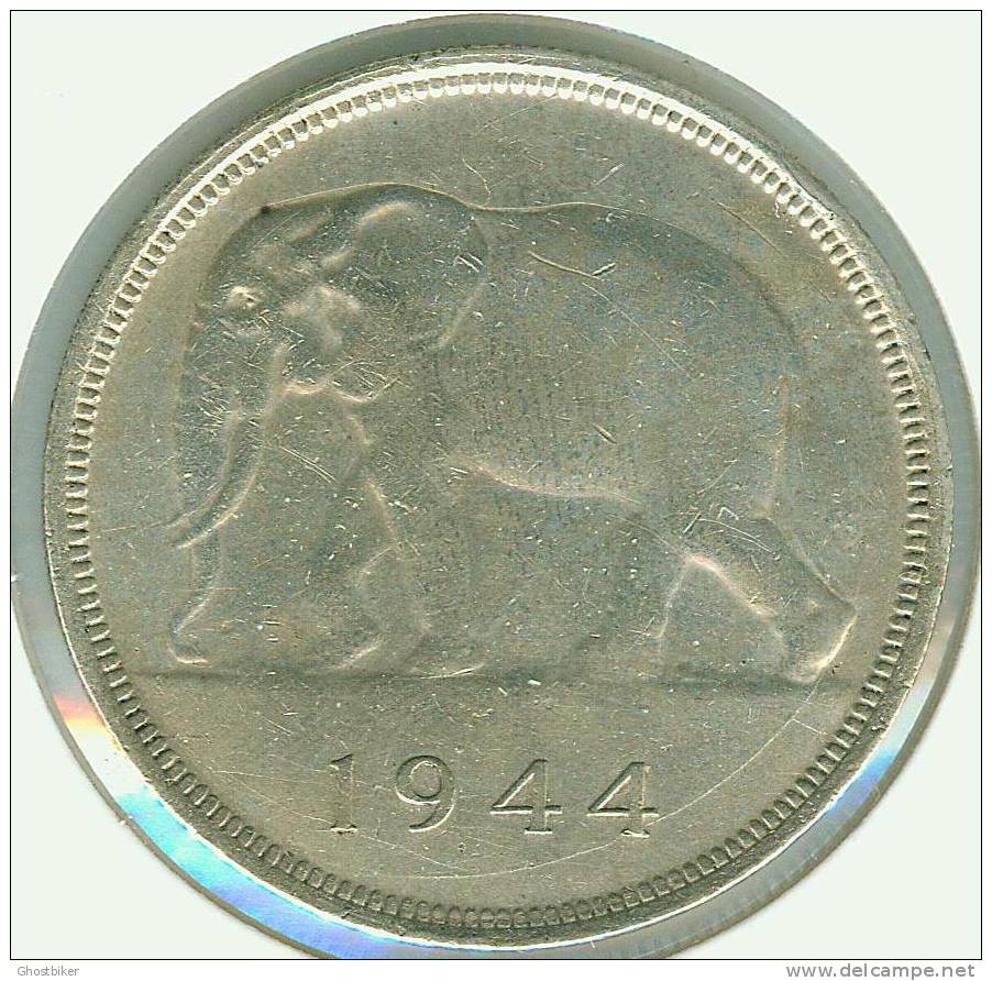 Belgisch Congo, 50 Frank Zilver 1944,  Leopold III  (1) - 1934-1945: Leopold III