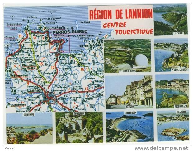 22  Région De Lannion CPSM Géographique Et Touristique TBE - Lannion