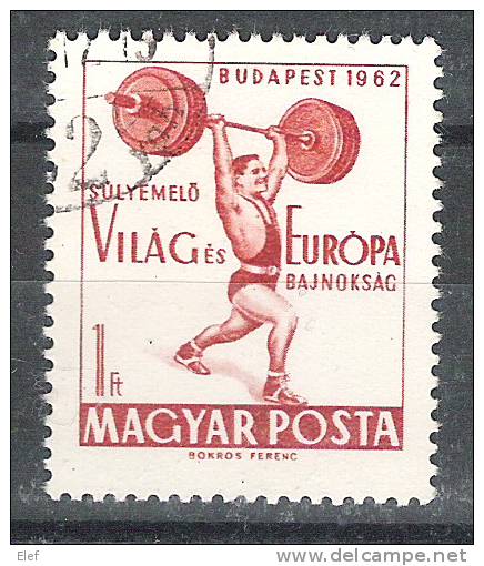 Hongrie /Magyar Posta, HALTEROPHILIE , Budapest 1962 ; Obl TB - Weightlifting