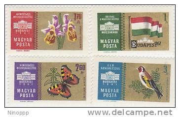 Hungary-1961 Anniversary,Bird,Flowers  MNH - Neufs