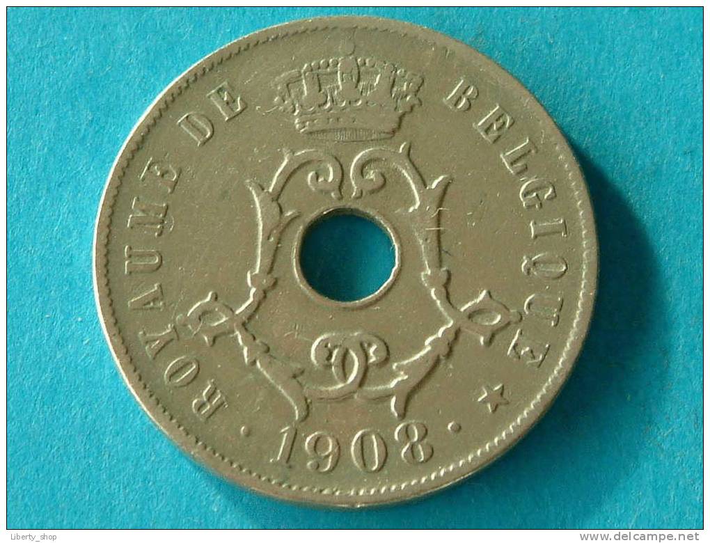 1908 FR - 25 Cent ( Morin 254 - For Grade, Please See Photo ) !! - 25 Centimes