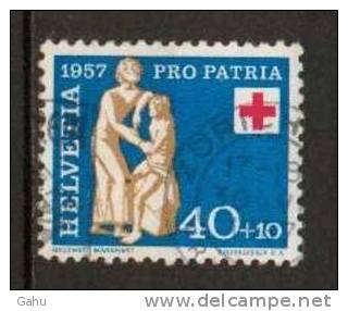 Suisse ; 1957 ; Yval ; N° Y : 594 ; Ob ; "Pro Patria " ; Cote : 6.20 E. - Gebraucht