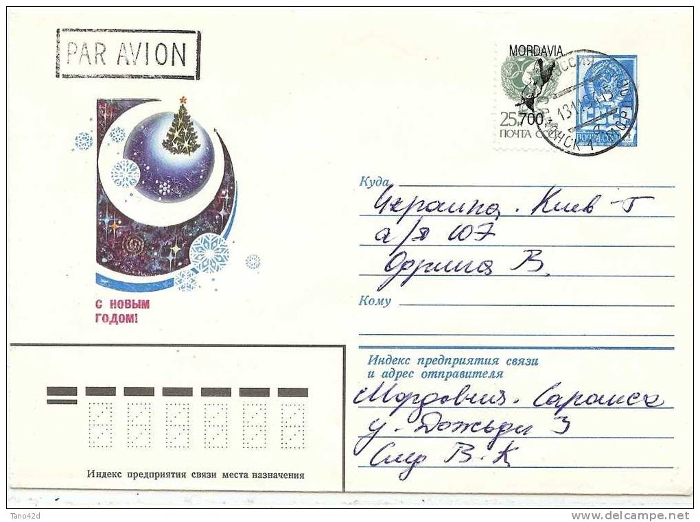 LRD4 - ENTIER POSTAL ENVELOPPE VOYAGEE TP MORDAVIA - Ganzsachen