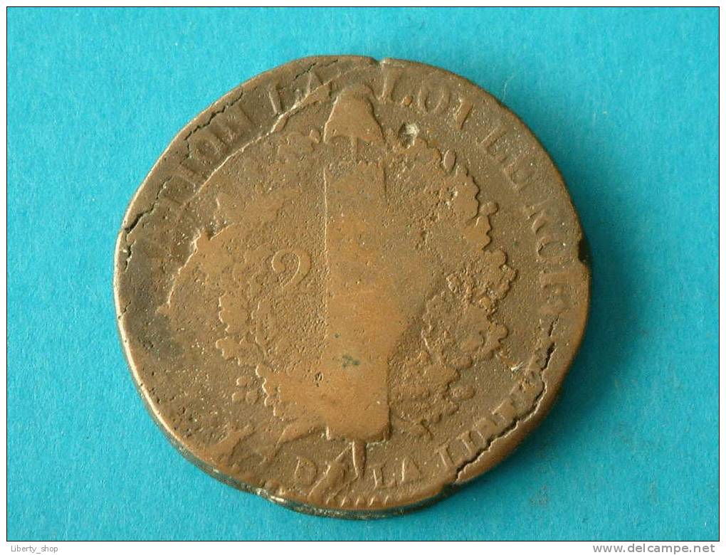 2 SOLS 1792 W ( Bronze ) KM 603.16 (?) ( For Grade, Please See Photo ) !! - Autres & Non Classés