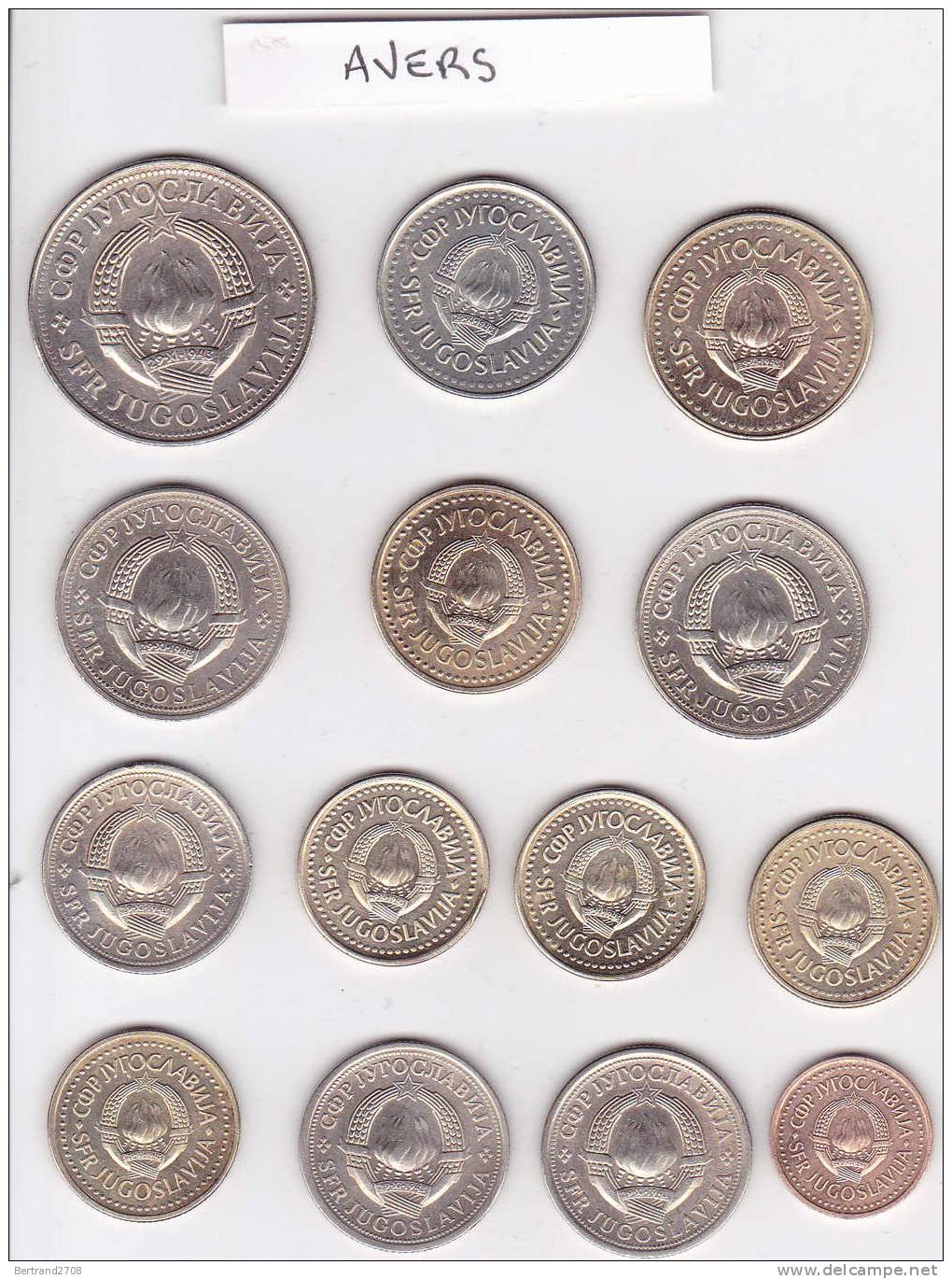 Lot De 14 Pièces De Monnaie De YOUGOSLAVIE - Jugoslawien