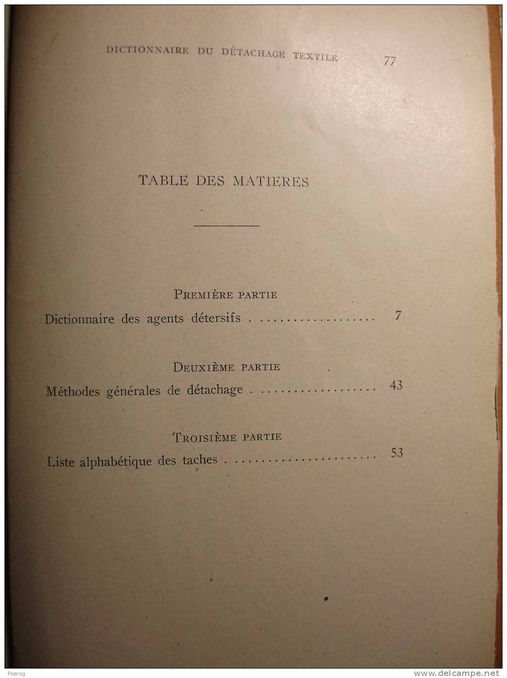 DICTIONNAIRE DU DETACHAGE TEXTILE - A. CHAPLET - LIBRAIRIE POLYTECHNIQUE BERANGER - 1938 - Recettes Et Astuces - Sciences