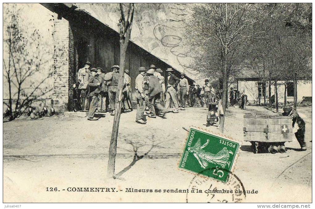 COMMENTRY (03) Mine Mineurs Allant à La Chambre Chaude - Commentry