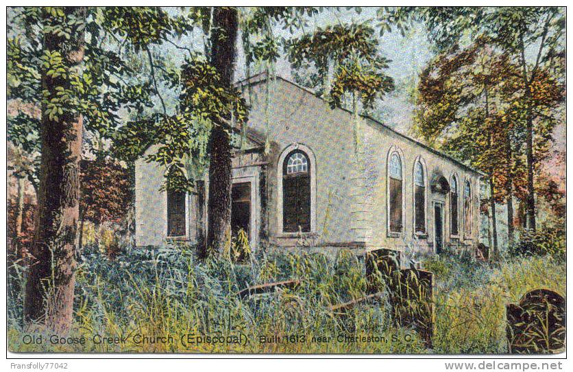 CHARLESTON SOUTH CAROLINA Old Goose Creek EPISCOPAL CHURCH 1908 - Charleston