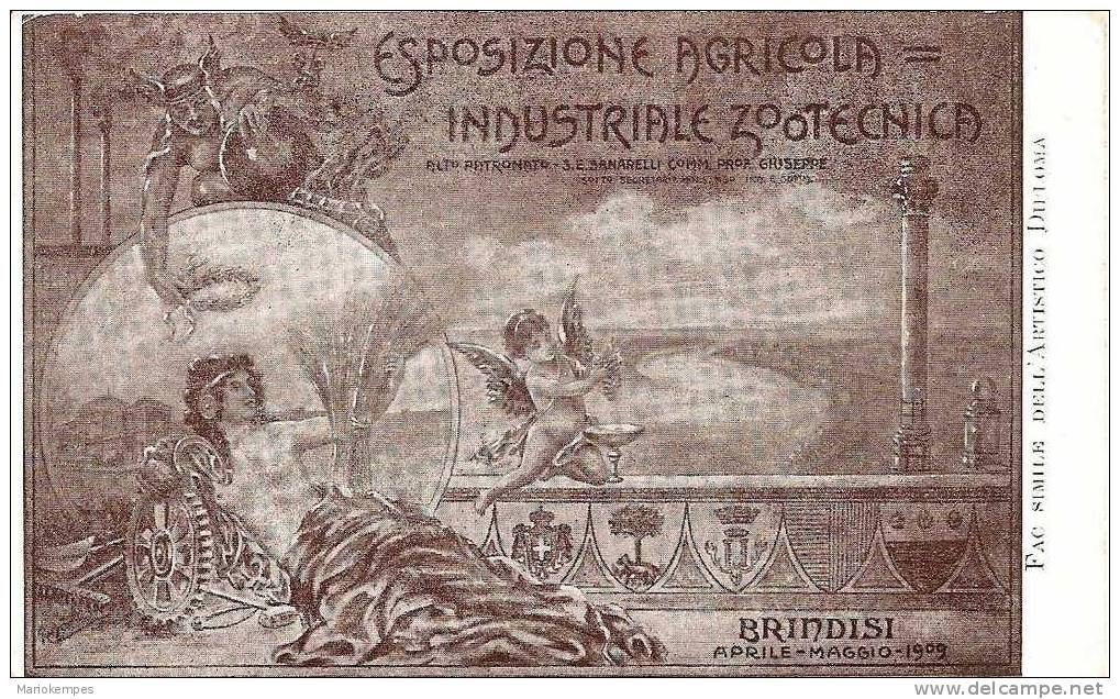 BRINDISI  Aprile - Maggio 1909  -  ESPOSIZIONE AGRICOLA INDUSTRIALE ZOOTECNICA - Brindisi