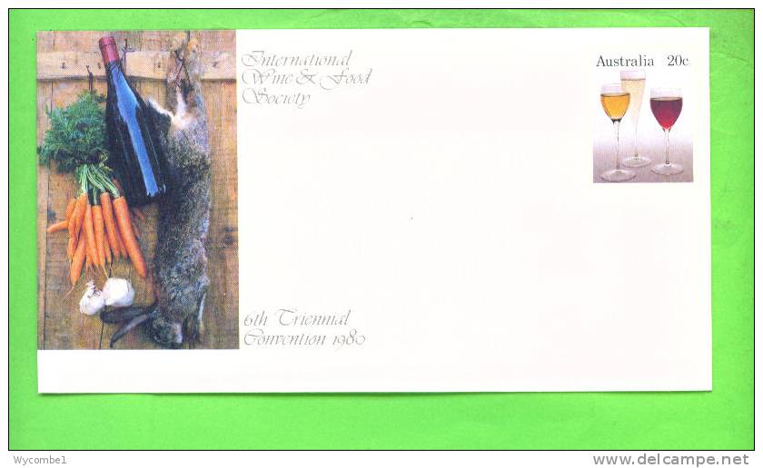 AUSTRALIA - Pre-stamped Envelope/No. 018/Fine Wine And Food Society - Postal Stationery