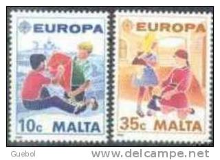 CEPT / Europa 1989 Malte N° 795 Et 796 ** Jeux D'enfants - 1989