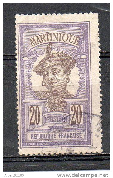 MARTINIQUE 20c Violet 1908-18 N°67 - Andere & Zonder Classificatie