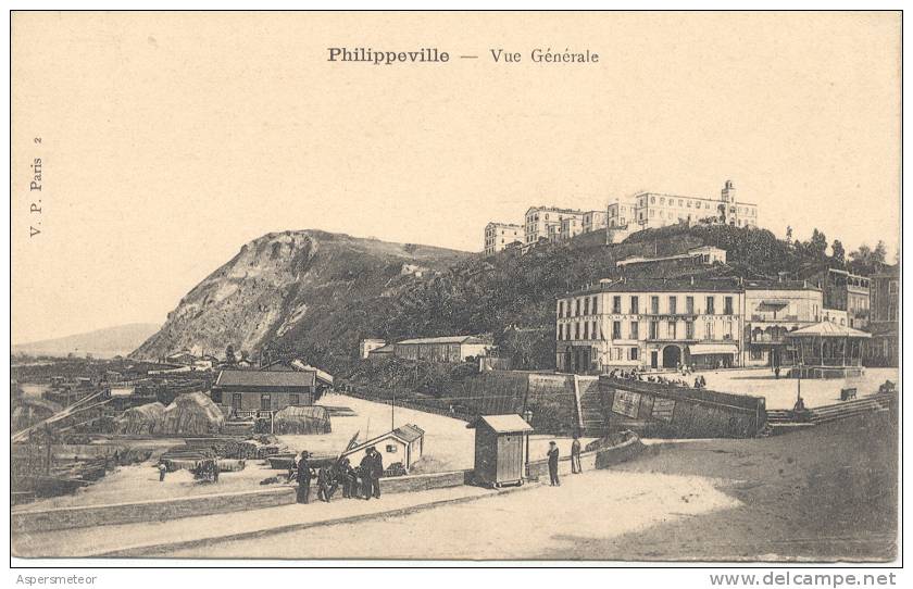 PHILIPPEVILLE VUE GENERALE CPA TBE NEUVE UNCIRCULATED ANIMEE ALGERIE - Constantine