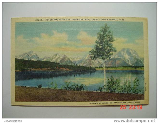 5206 UNITED STATES USA ESTADOS UNIDOS  WYOMING JACKSON LAKE      YEARS  1940  OTHERS IN MY STORE - Yellowstone