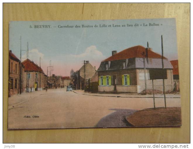BEUVRY-CARREFOUR DES ROUTES DE LILLE ET  LENS AU LIEU LE BALLON-5-- CODE 101 - Beuvry