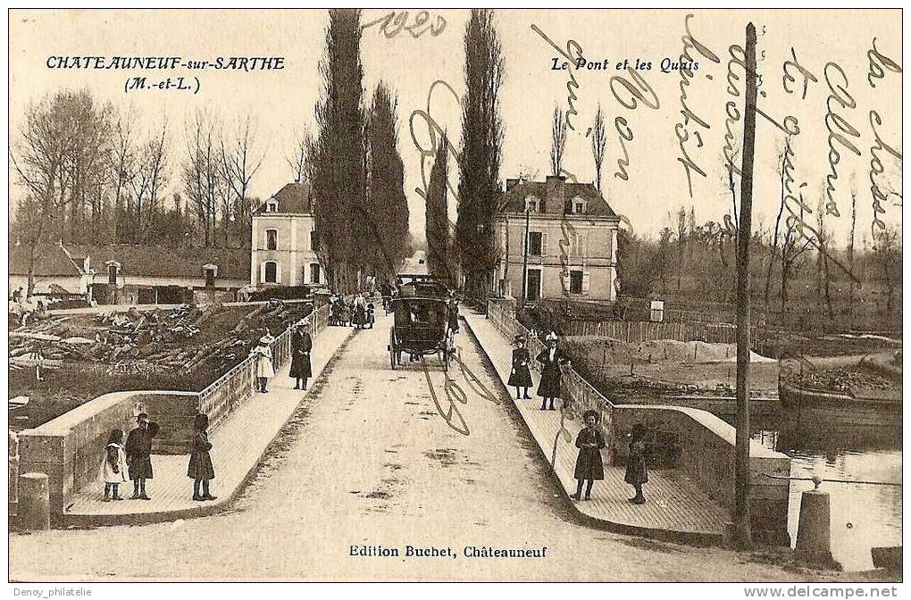 49/ CHATEAUNEUF S/ SARTHE /  LE PONT ET LES QUAIS - Chateauneuf Sur Sarthe